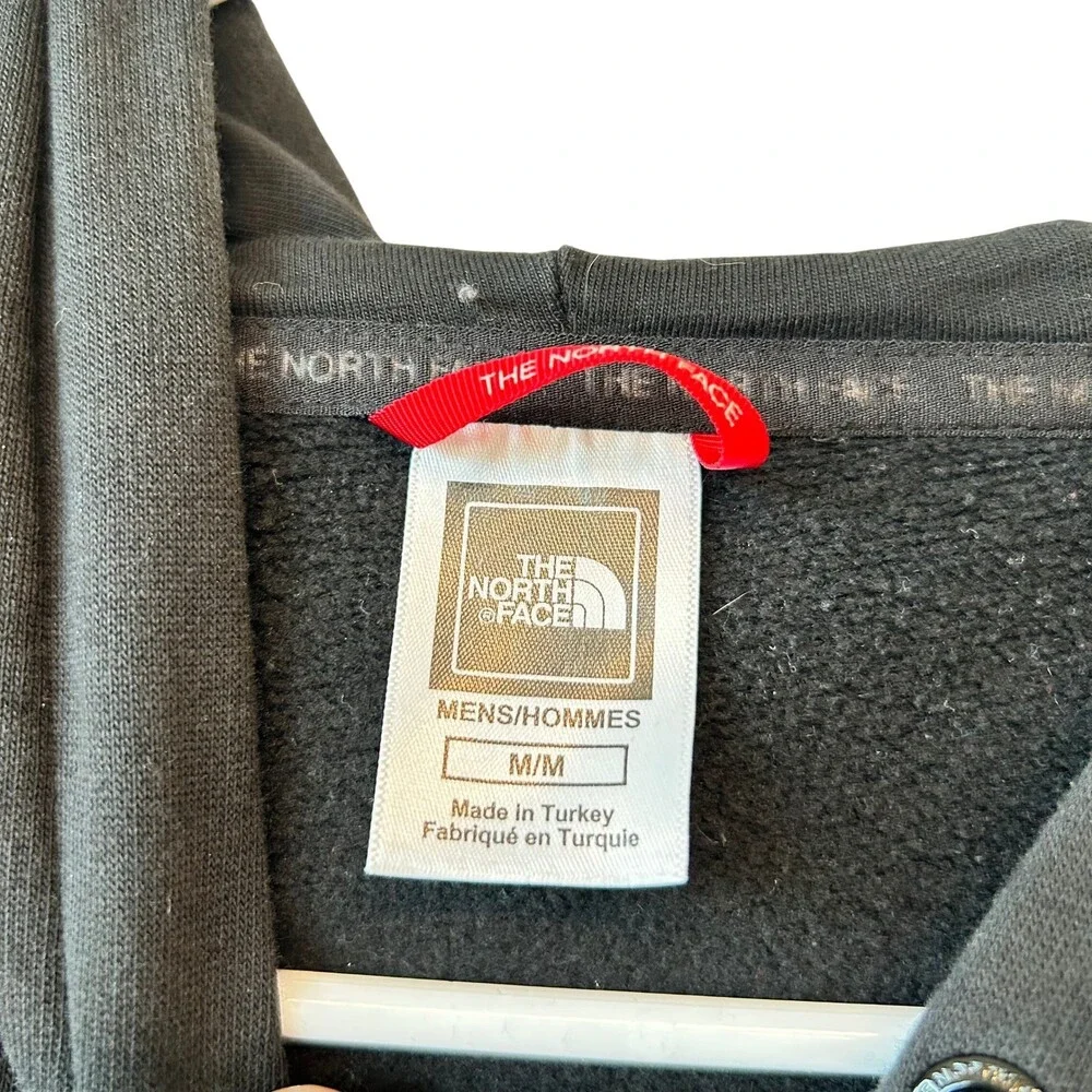 The North Face Inc Men's Black Logo Woven Bondi Pullover Hoodie Size M